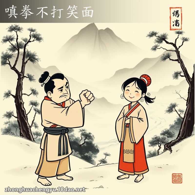 嗔拳不打笑面 配图
