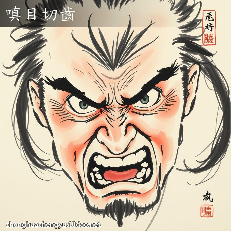 嗔目切齒 配图