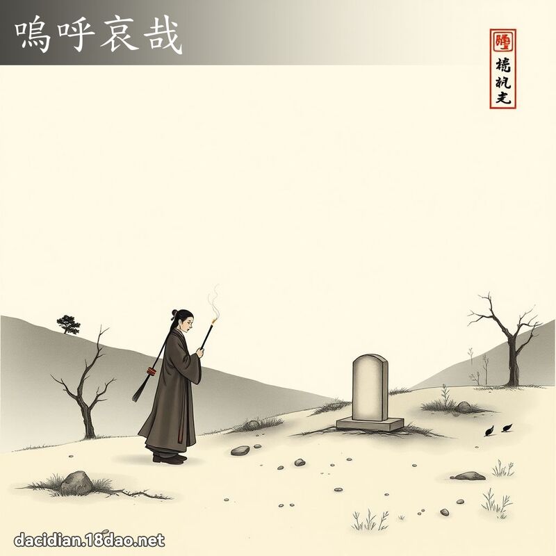 呜呼哀哉 - 中华成语配图