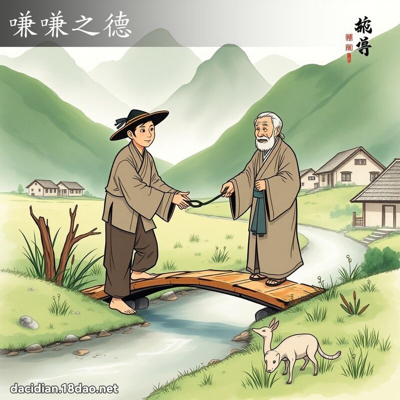 嗛嗛之德 - 中華成語配圖