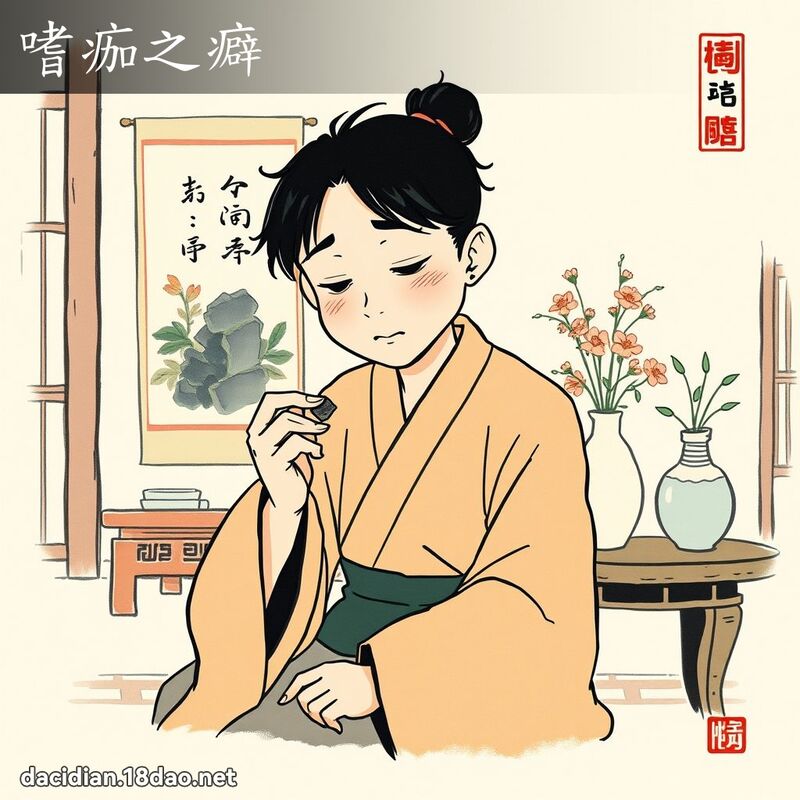 嗜痂之癖 - 中華成語配圖