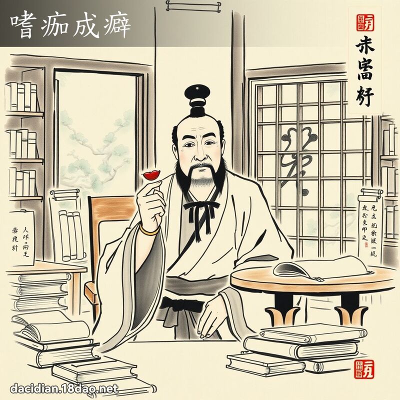 嗜痂成癖 - 中華成語配圖