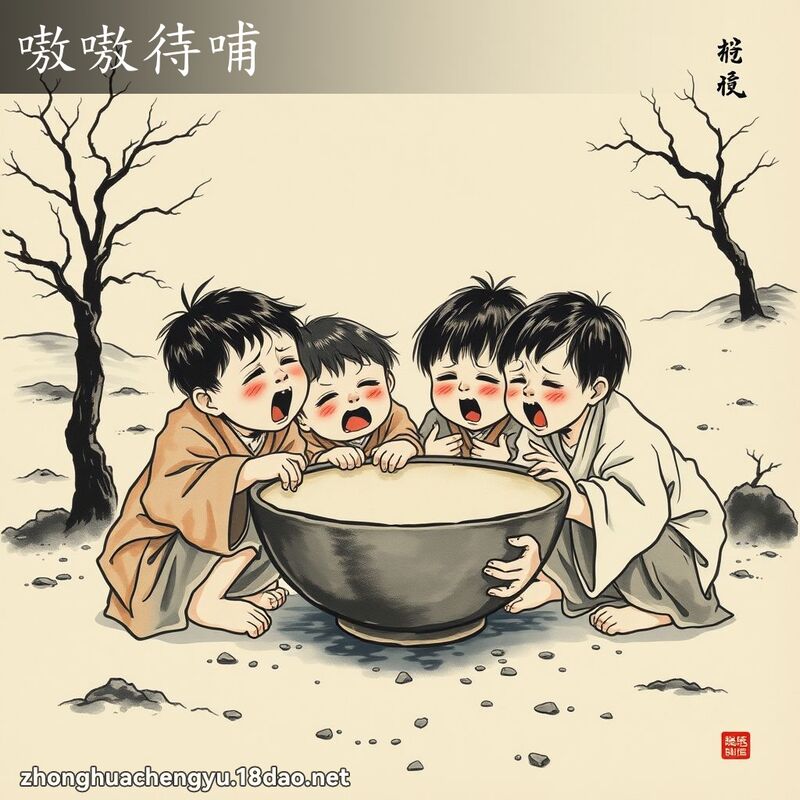 嗷嗷待哺 配图