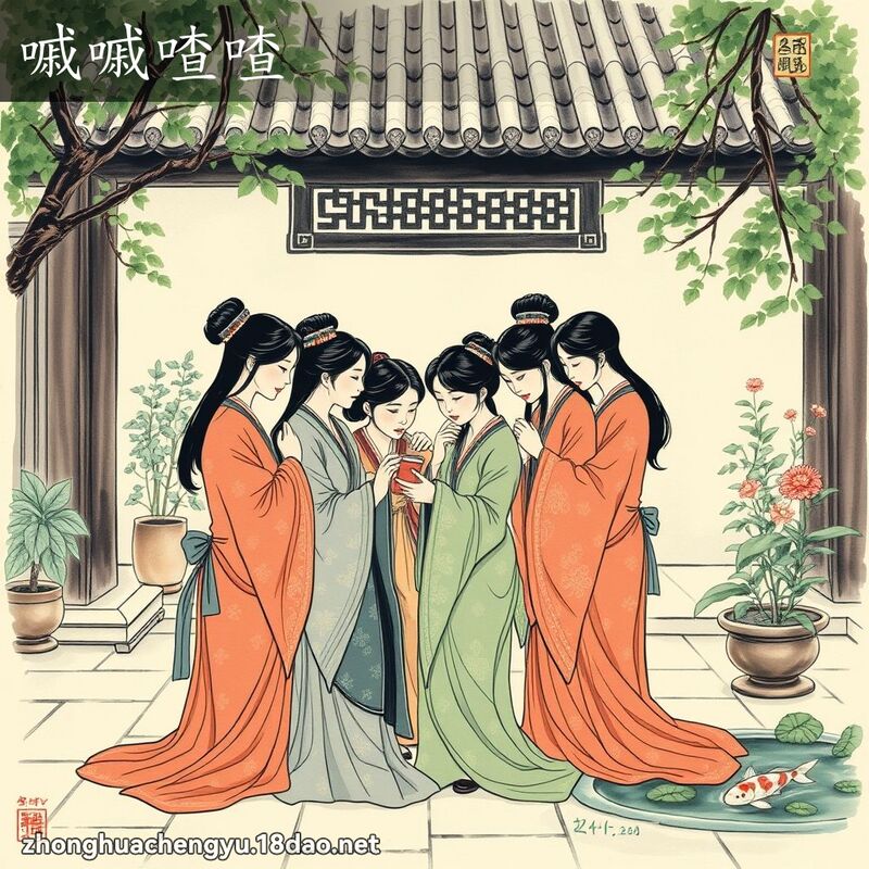 嘁嘁喳喳 配图