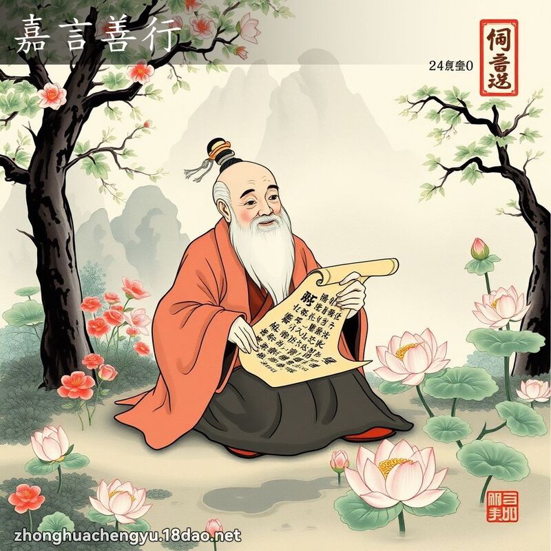 嘉言善行 配图