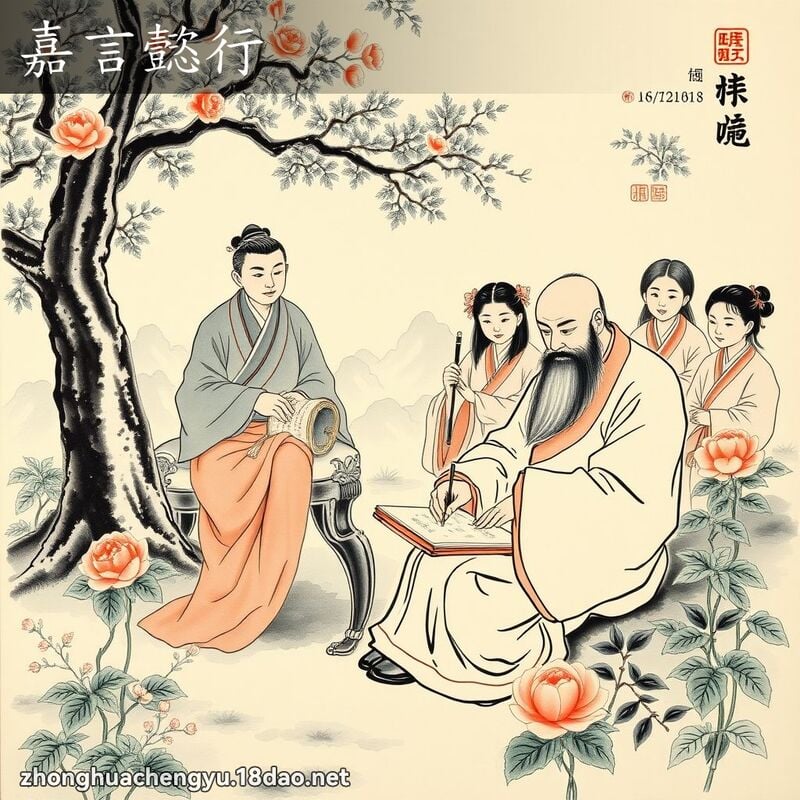 嘉言懿行 配图