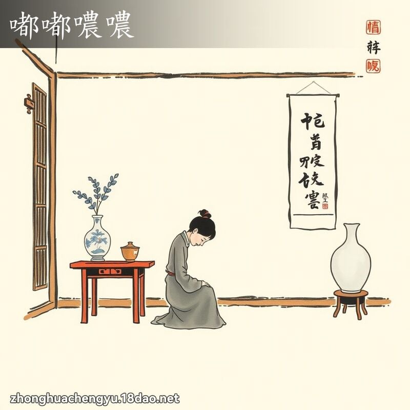 嘟嘟噥噥 - 中華成語配圖