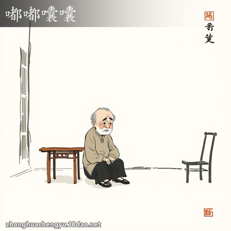 嘟嘟囔囔 - 中華成語配圖
