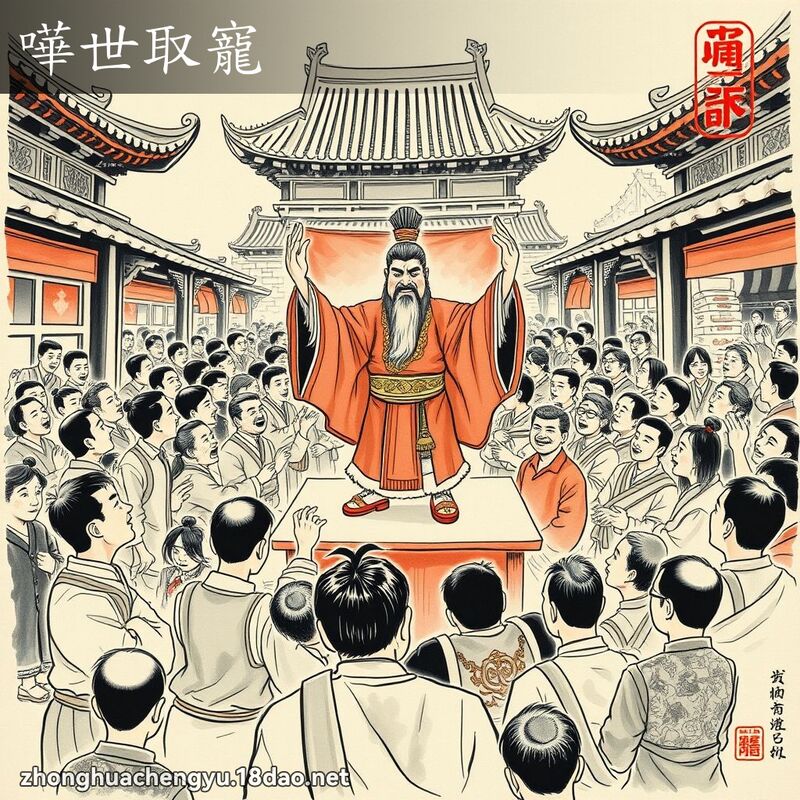 嘩世取寵 - 中華成語配圖