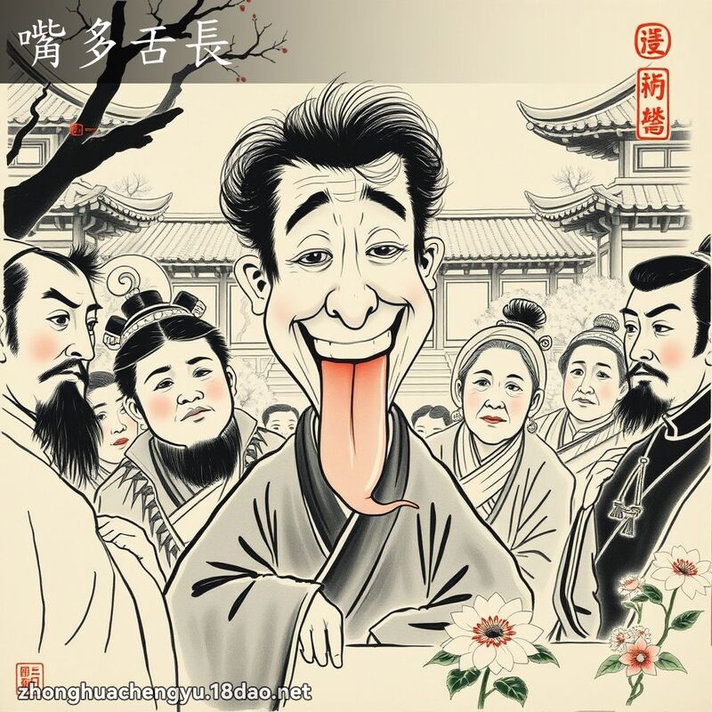嘴多舌長 配图