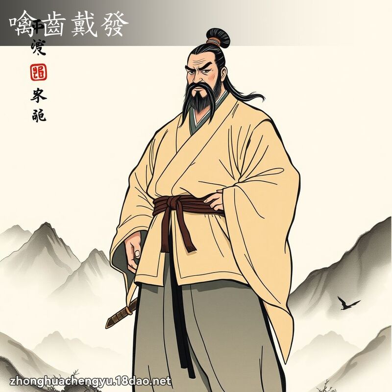 噙齒戴發 配图