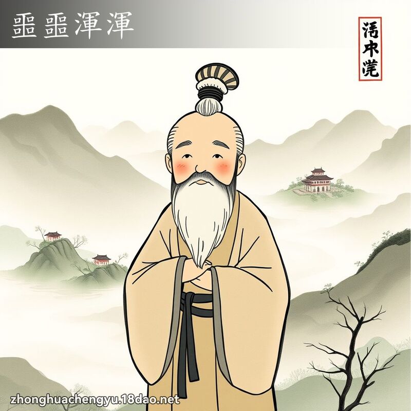 噩噩渾渾 - 中華成語配圖