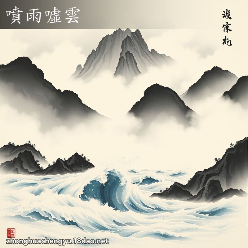 噴雨噓雲 - 中華成語配圖