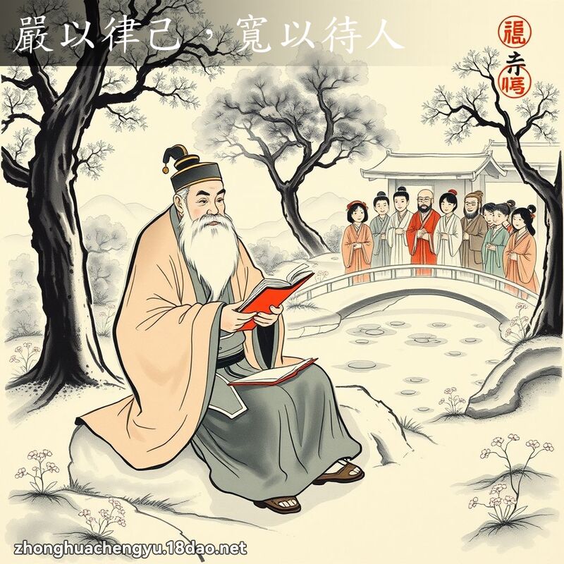 严以律己，宽以待人 - 中华成语配图
