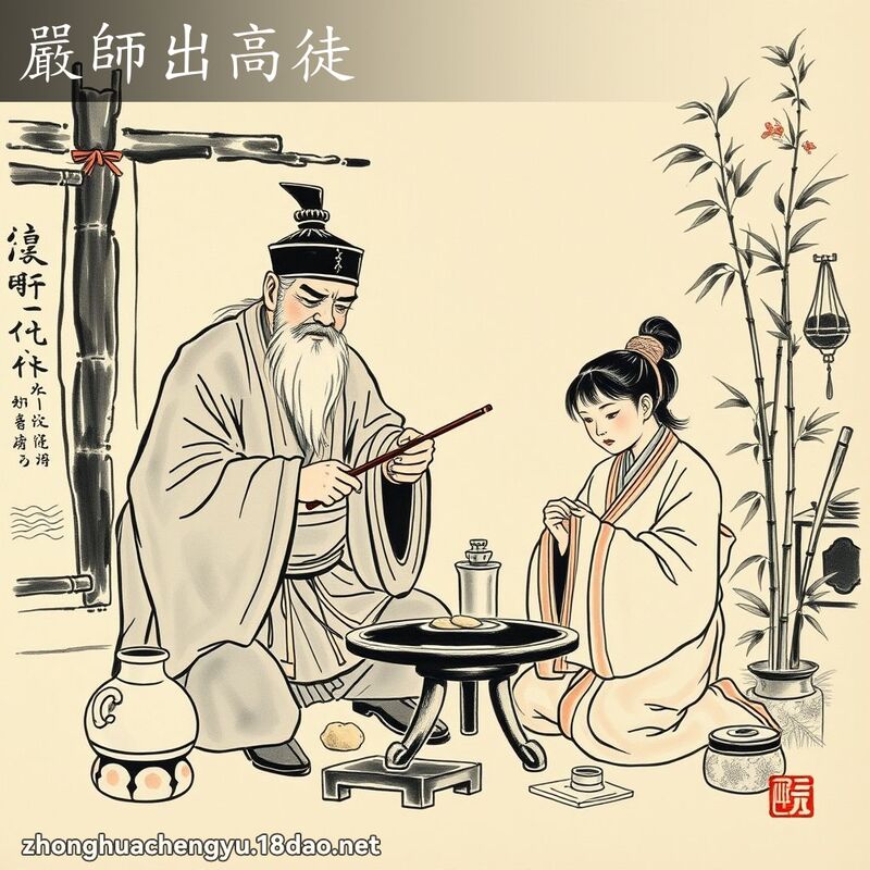 嚴師出高徒 - 中華成語配圖