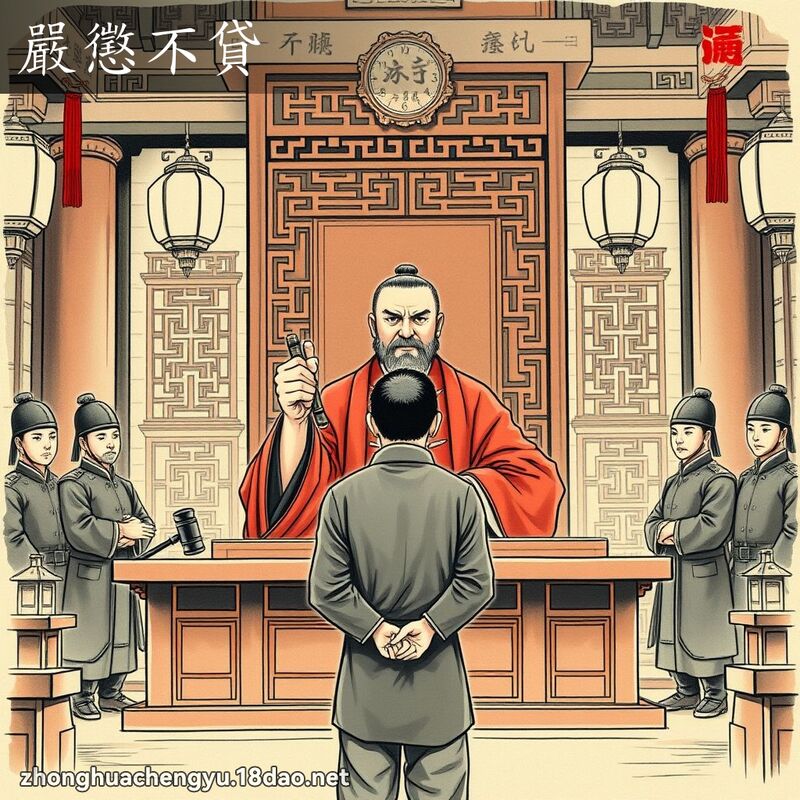 嚴懲不貸 - 中華成語配圖