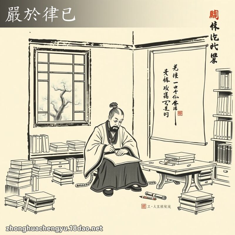 嚴於律已 - 中華成語配圖