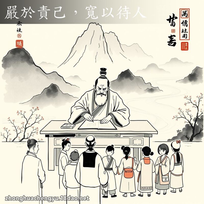 嚴於責己，寬以待人 - 中華成語配圖
