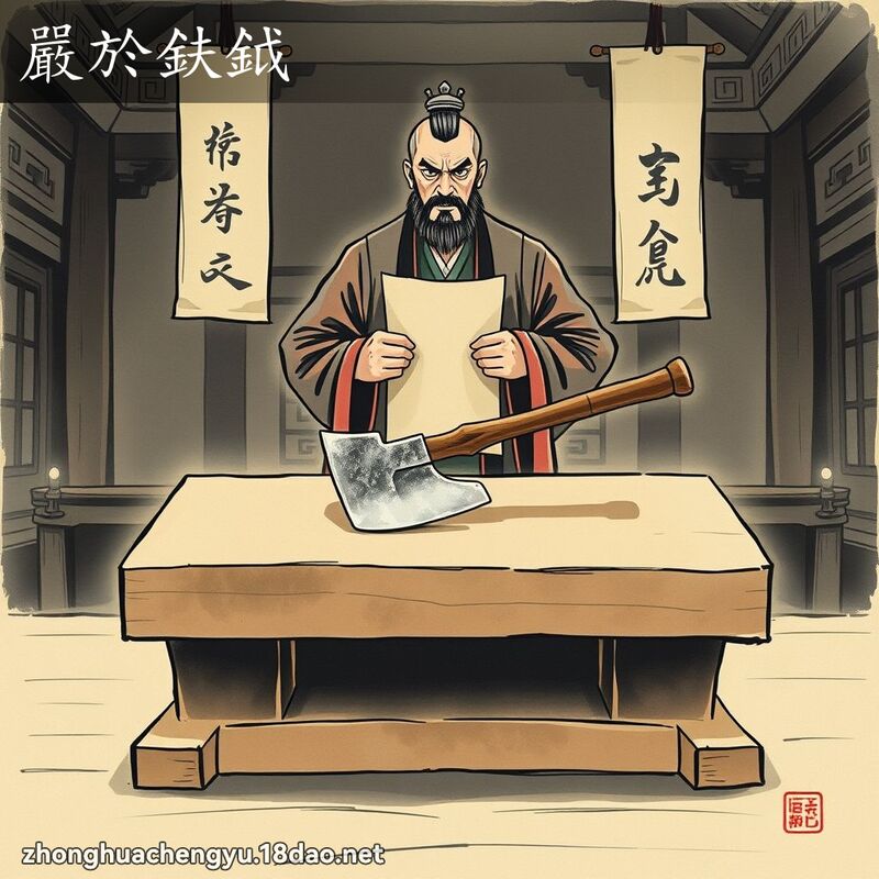 嚴於鈇鉞 - 中華成語配圖