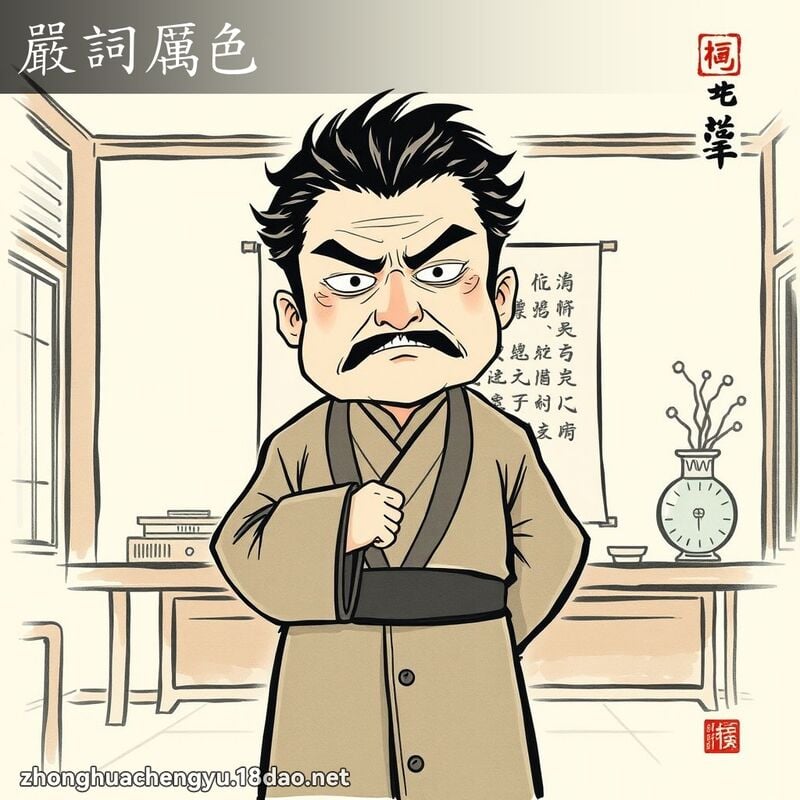 嚴詞厲色 配图