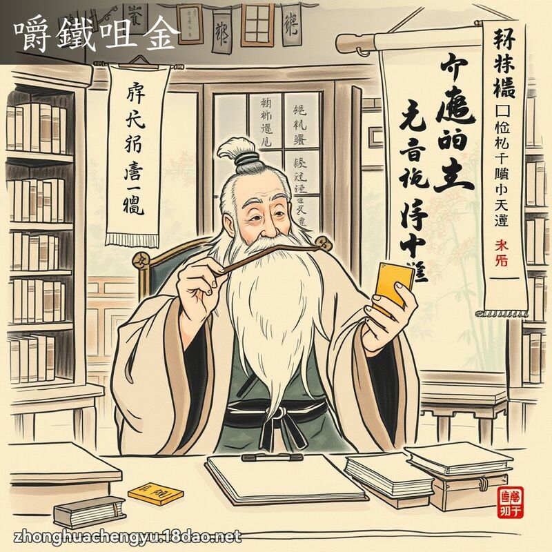 嚼鐵咀金 配图