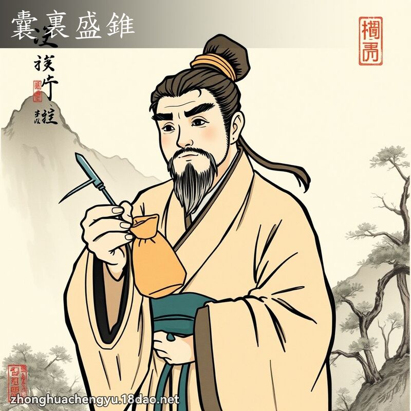 囊裏盛錐 配图
