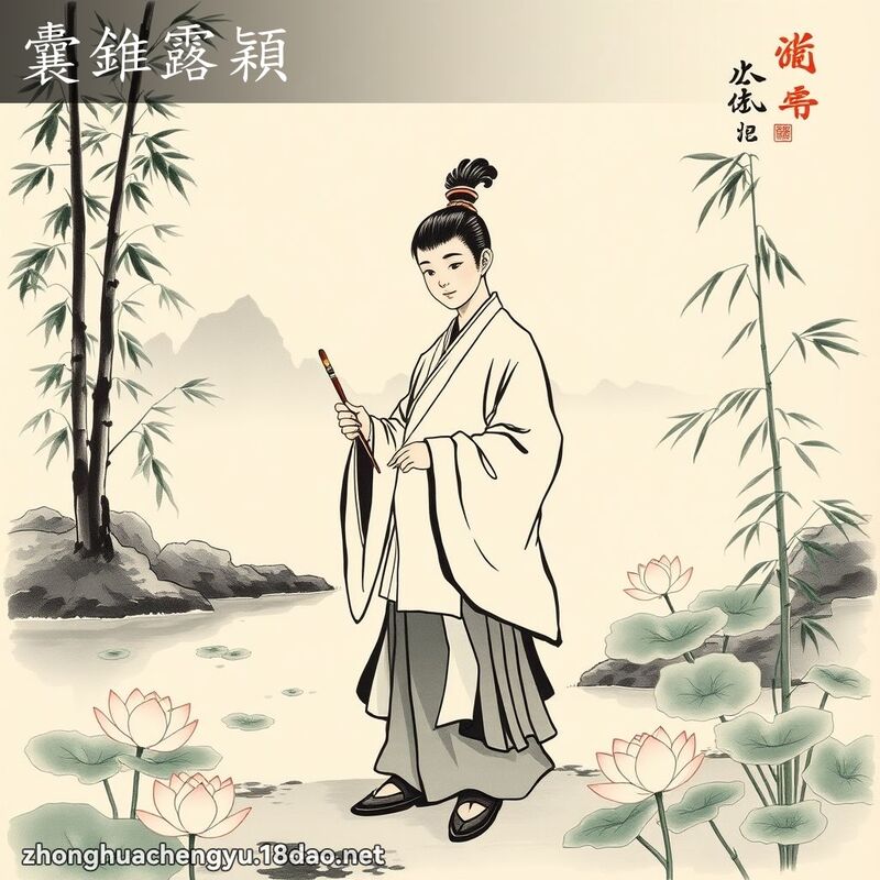 囊錐露穎 配图
