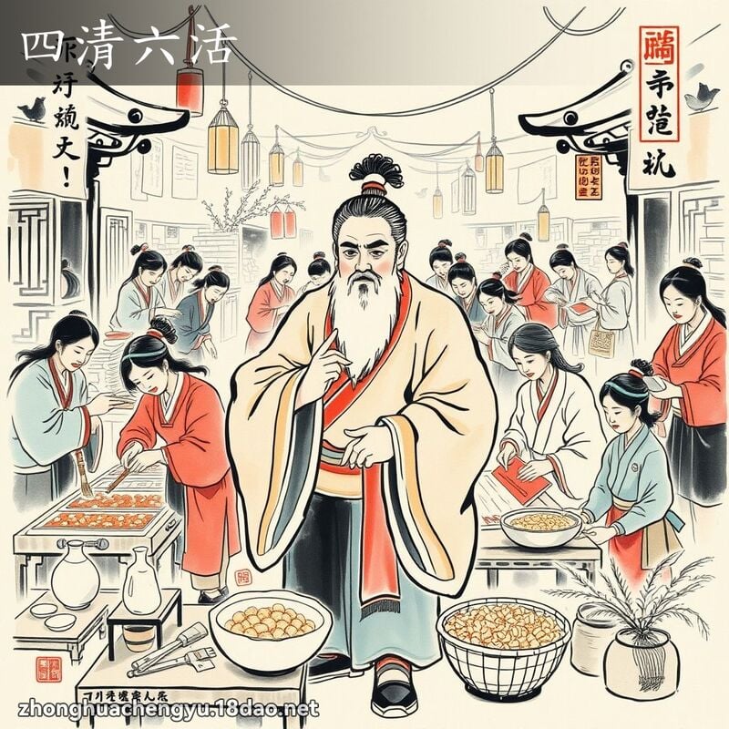 四清六活 - 中华成语配图