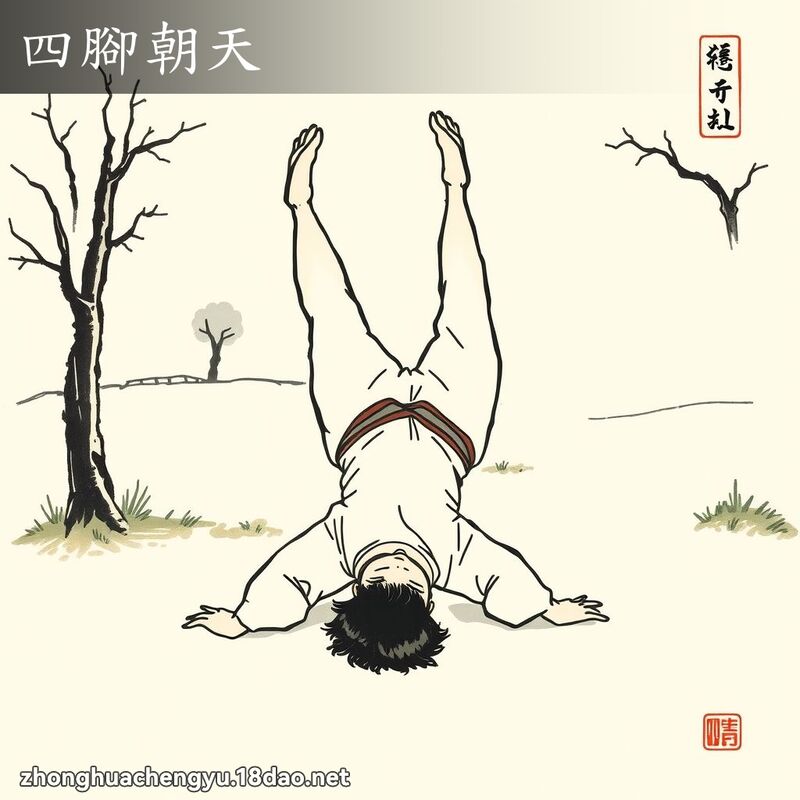 四脚朝天 配图