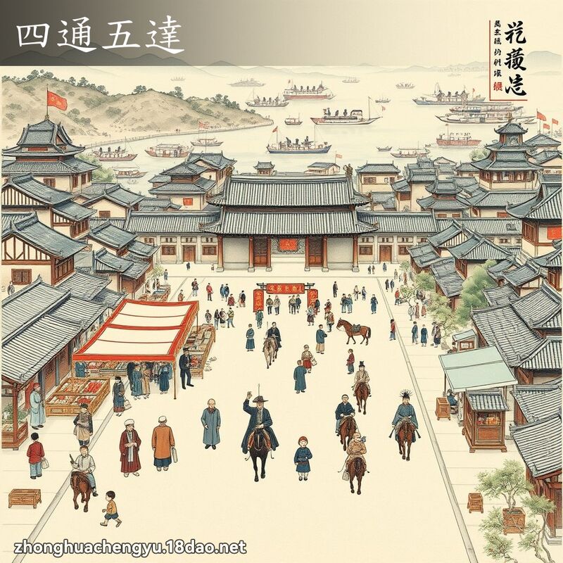 四通五达 - 中华成语配图