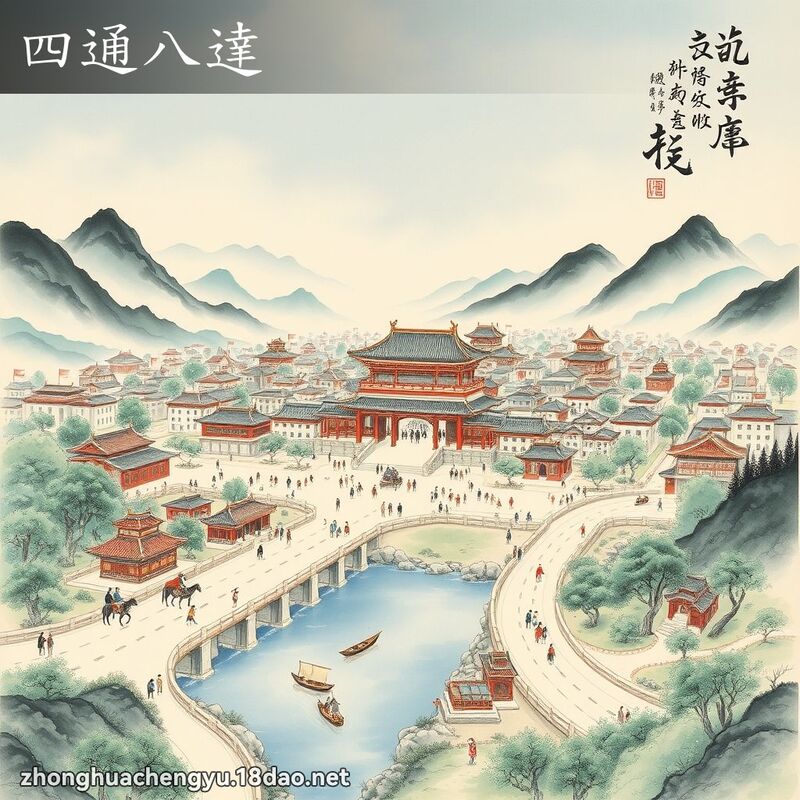 四通八达 - 中华成语配图