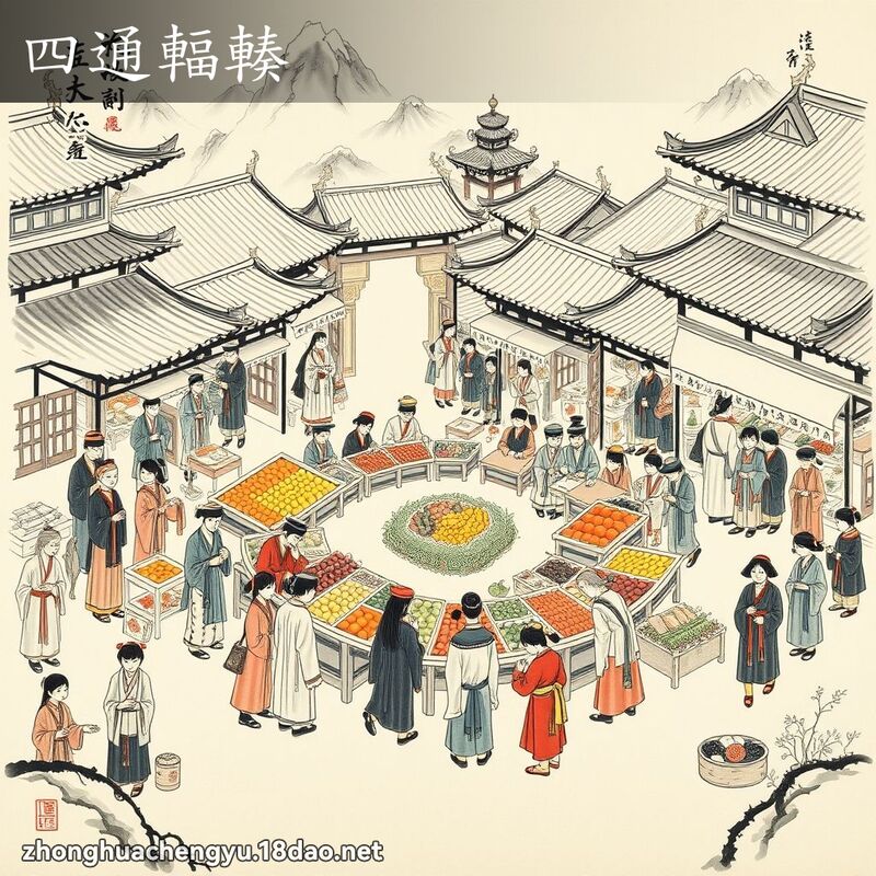 四通辐輳 - 中华成语配图