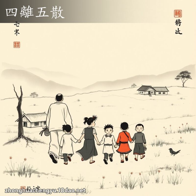 四离五散 - 中华成语配图