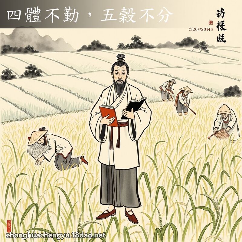 四体不勤,五谷不分 配图