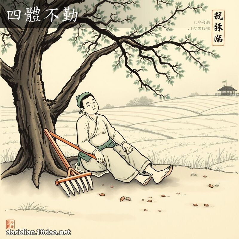 四体不勤 - 中华成语配图
