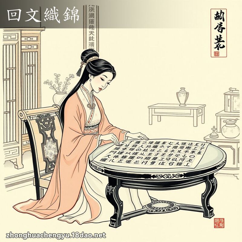 回文织锦 配图