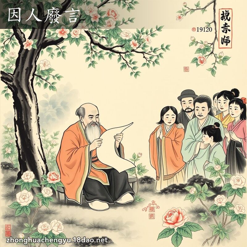 因人废言 配图