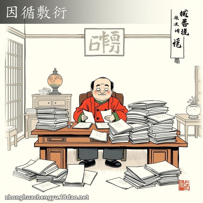 因循敷衍 配图