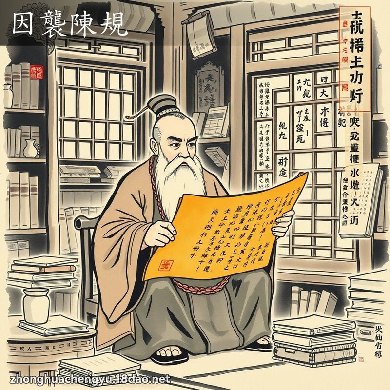 因袭陈规 配图
