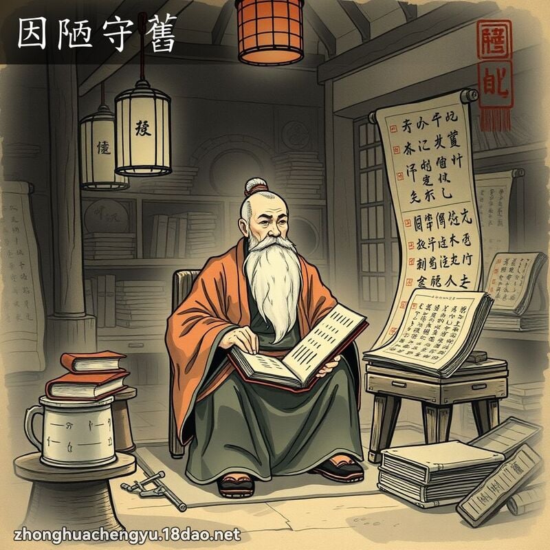 因陋守旧 配图