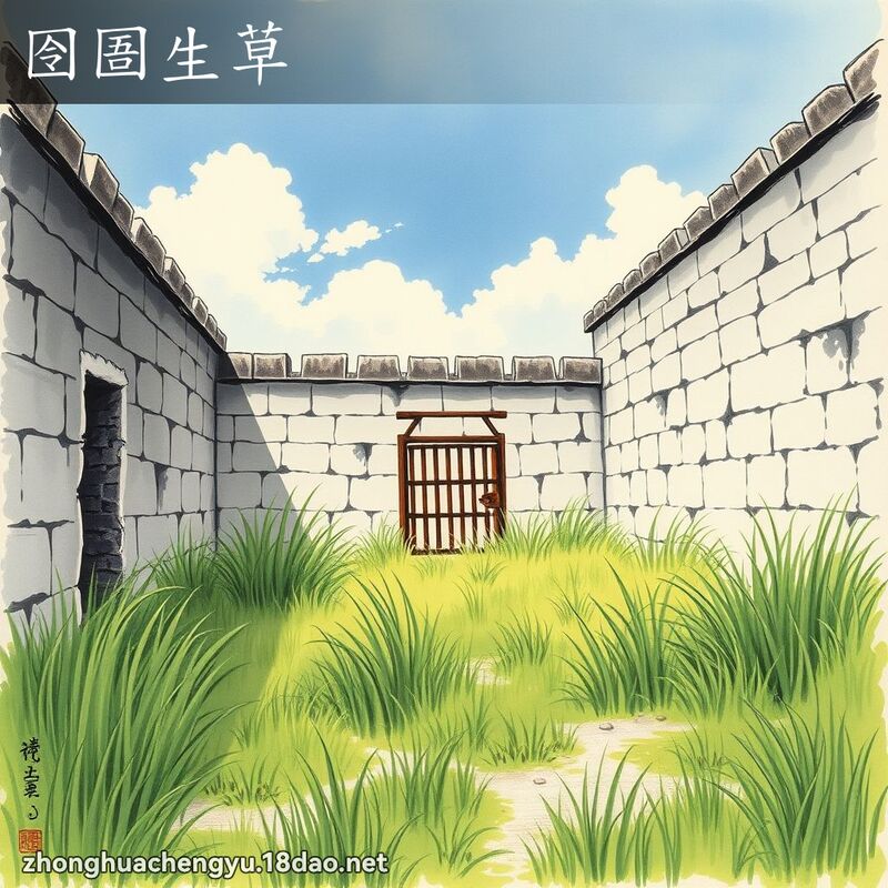 囹圄生草 配图