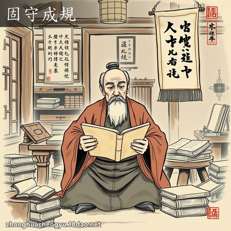 固守成规 配图