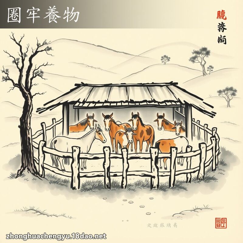 圈牢养物 配图