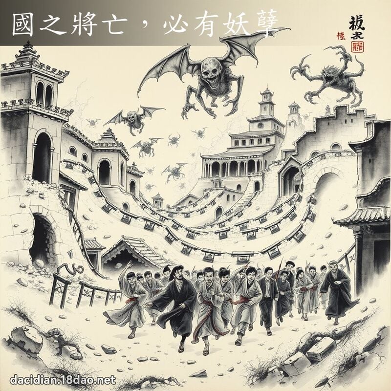 国之將亡，必有妖孽 - 中华成语配图