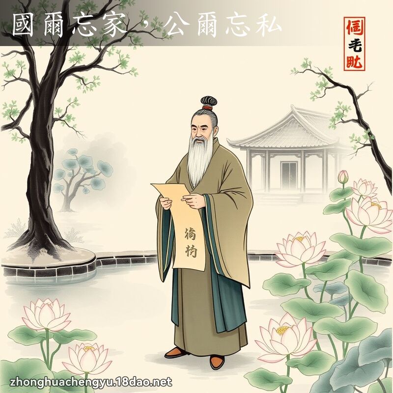 國爾忘家,公爾忘私 配图