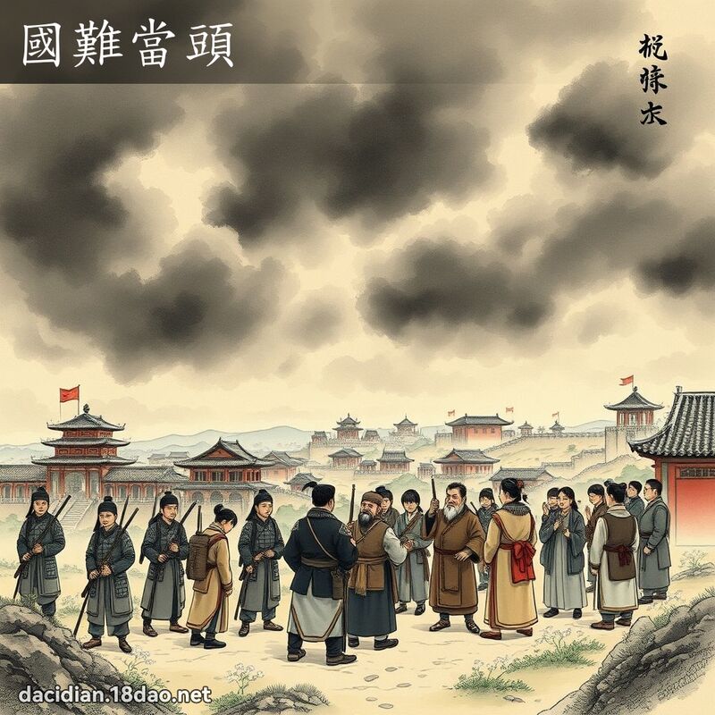 國難當頭 - 中華成語配圖