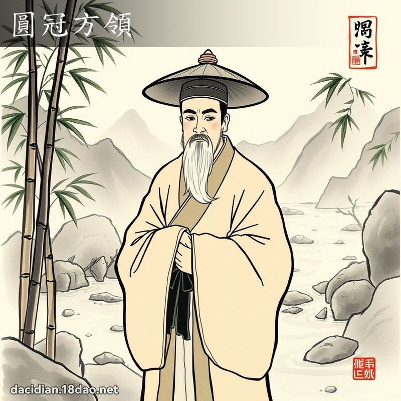 圓冠方領 - 中華成語配圖