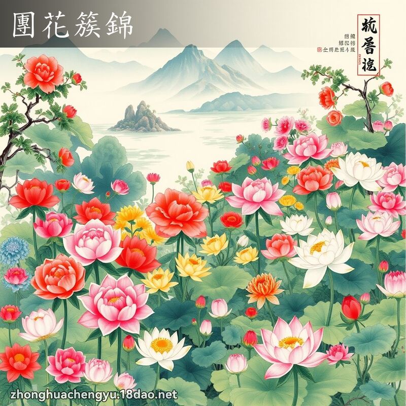 團花簇錦 配图