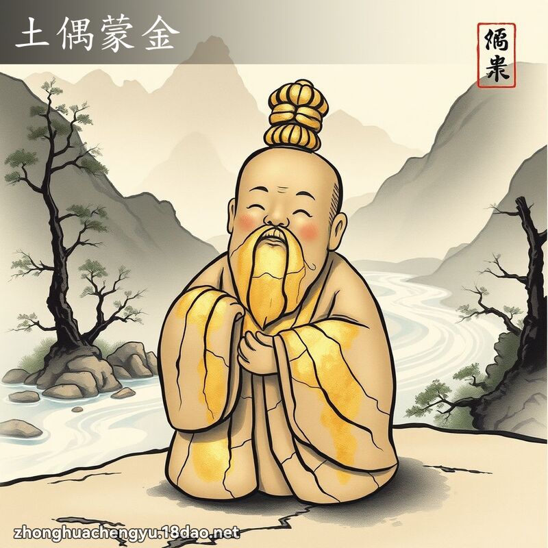 土偶蒙金 配图