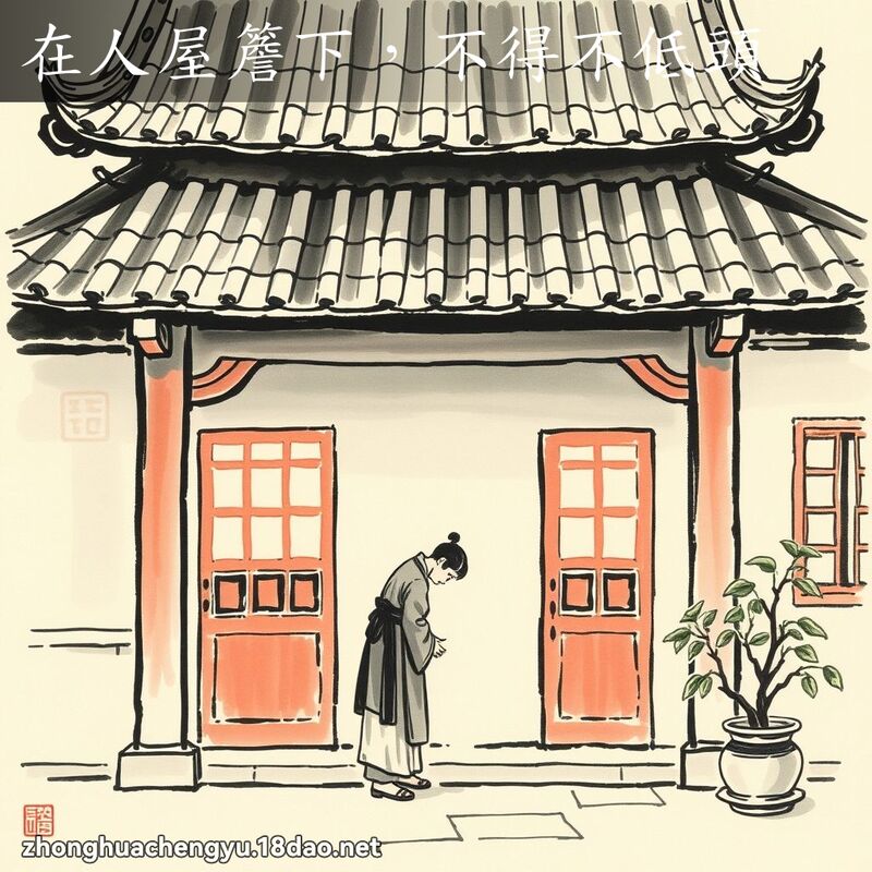 在人屋簷下,不得不低頭 配图